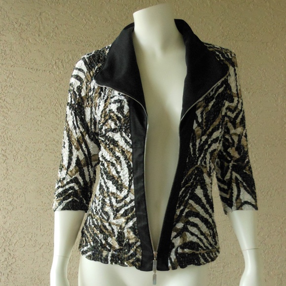 Joseph Ribkoff Jackets & Coats Vintage Joseph Ribkoff Sparkle Zebra